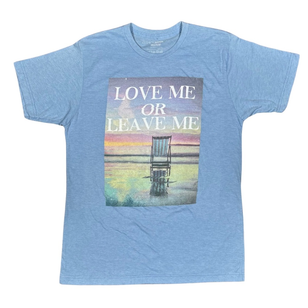 Fashion Nova MEN Graphic Cotton Casual Short Sleeve Summer T-Shirt Blue Medium
